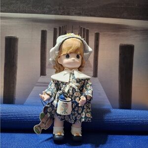 Charming Collectible Doll in Floral Dress April precious moments